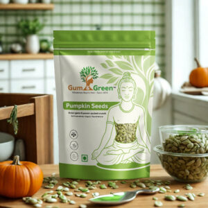 Pumpkin seeds super snack by Gum & Green